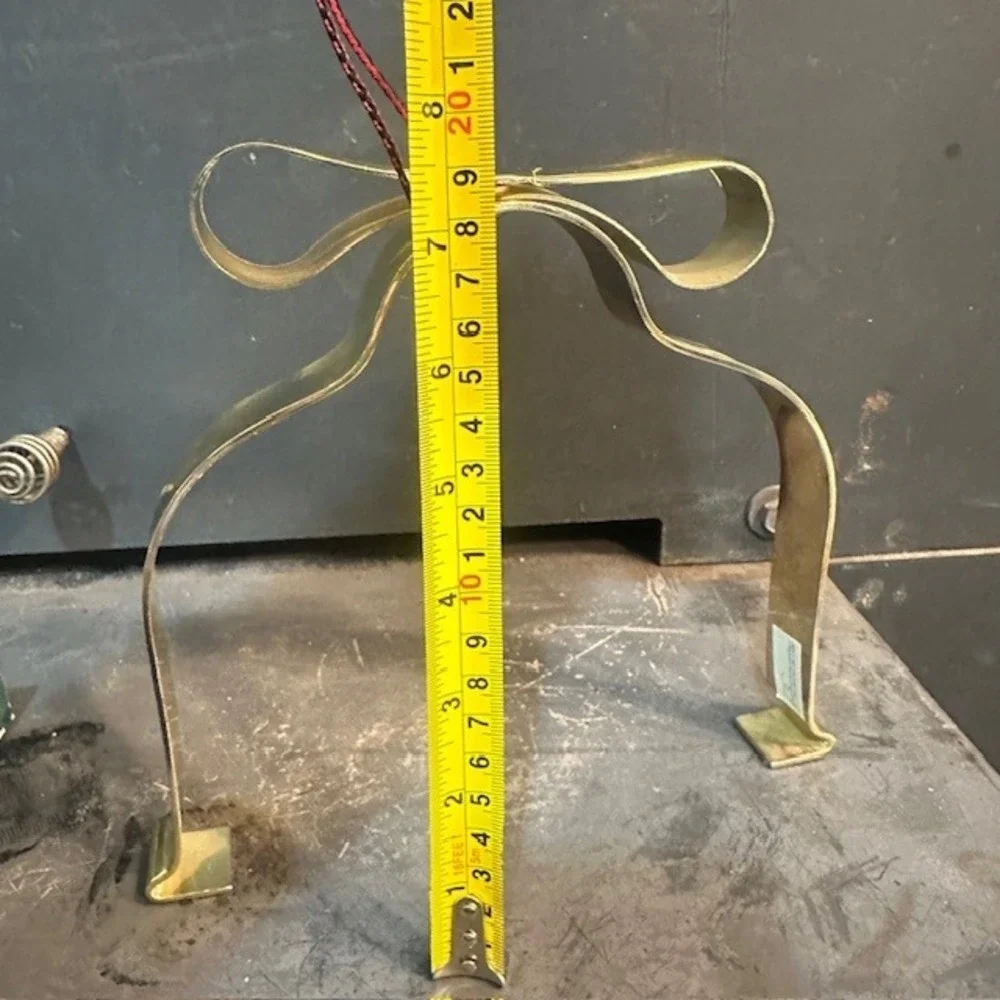 Vintage‎ DEPARTMENT 56 Crumpet And Cookie Caddy Gold Metal Bow Bows Decor